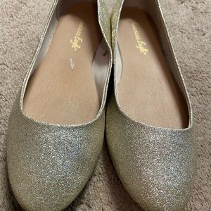 American Eagle Gold Sparkle Flats